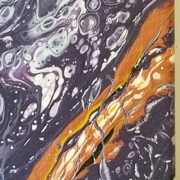 Original Painting 8x10 Purple Yellow Orange - Picture 4 of 8